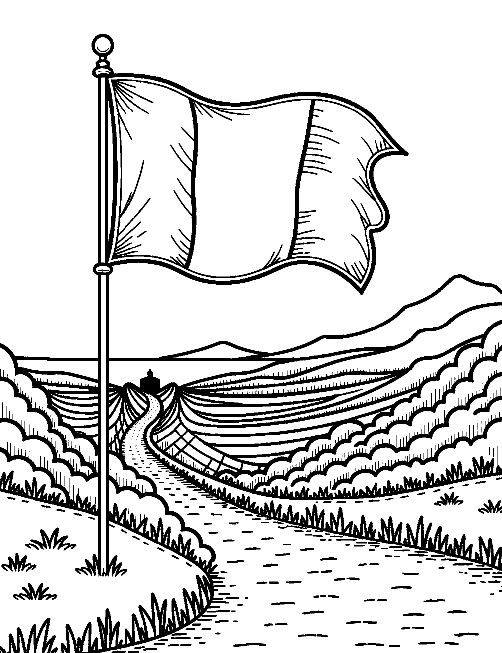 Italian Flag Coloring Page