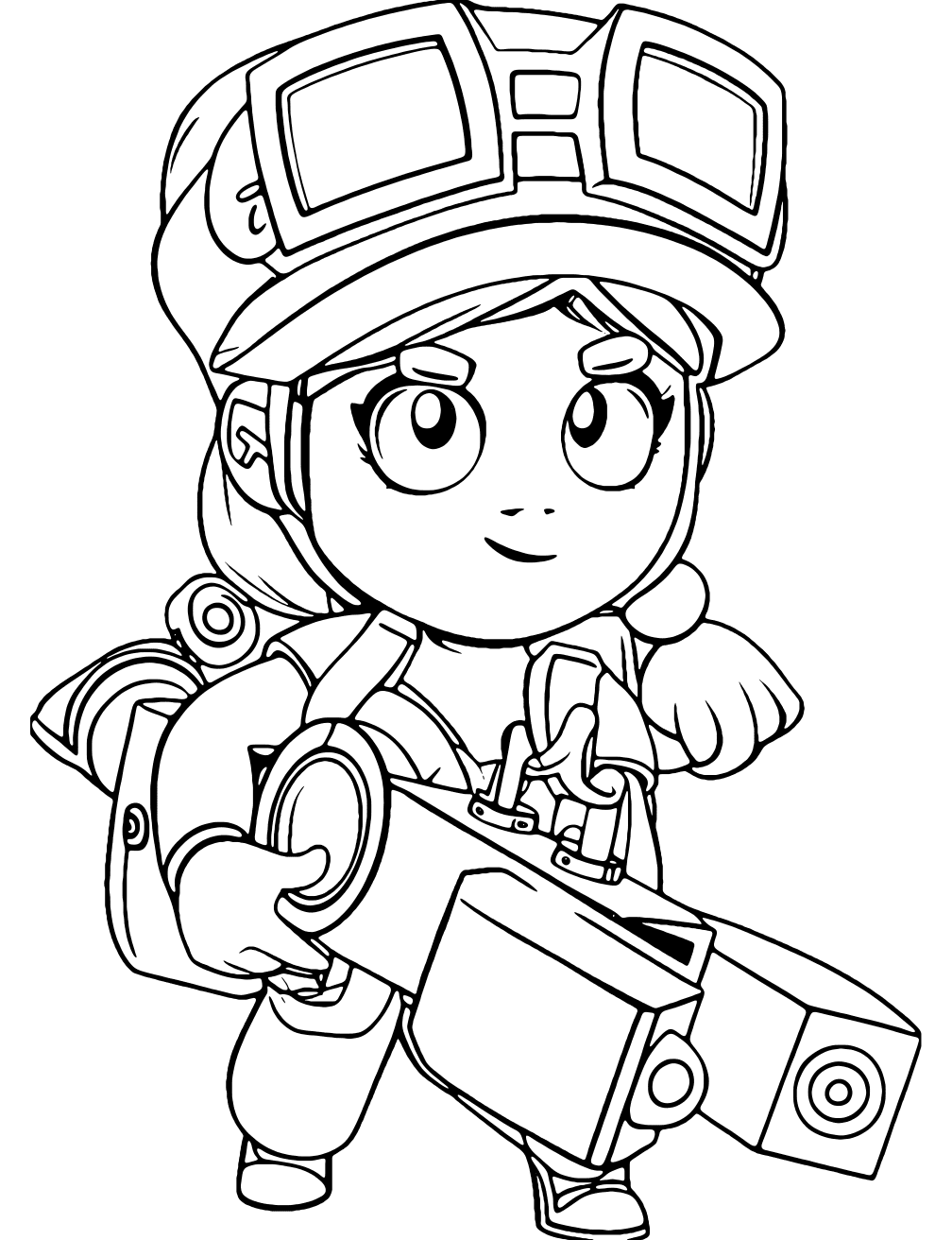 Jessie Brawl Stars Desenho para Colorir