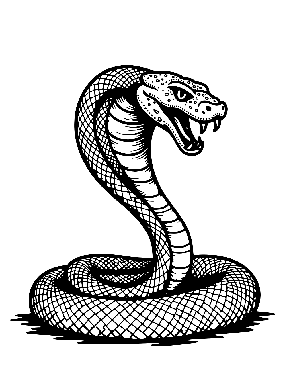 King Cobra Coloring Page