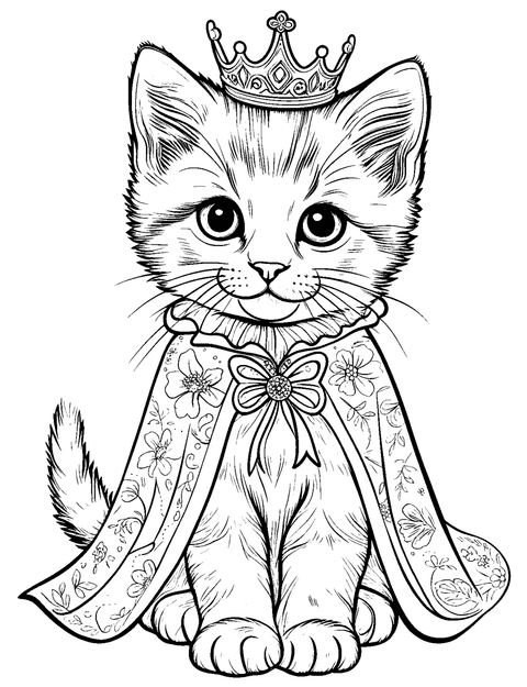 Princesa Gatita coloring page