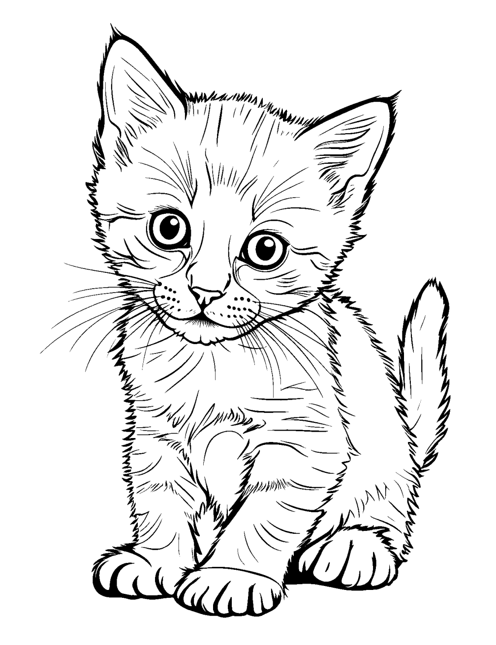 Dibujo de Gatito para colorear