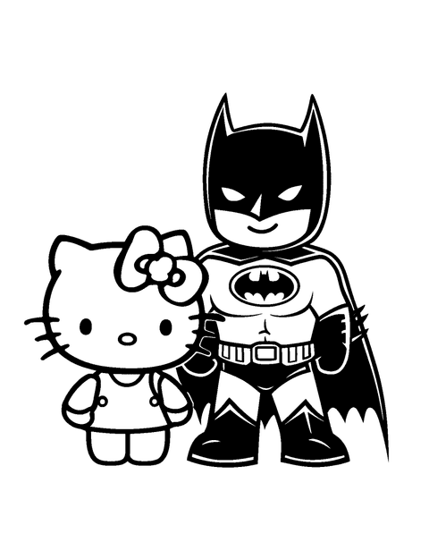 Hello Kitty Ontmoet Batman