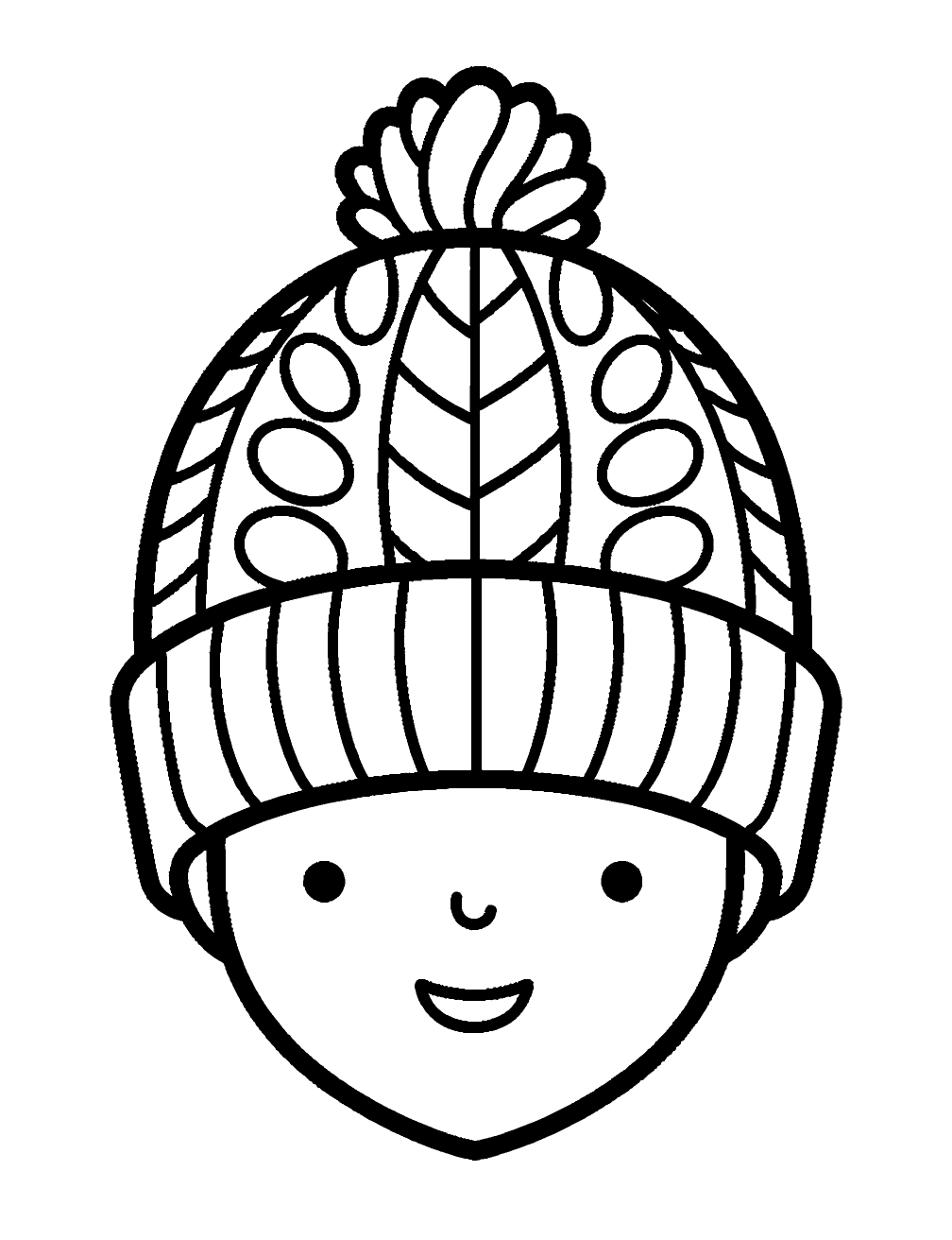 Dibujo de Gorro De Lana para colorear