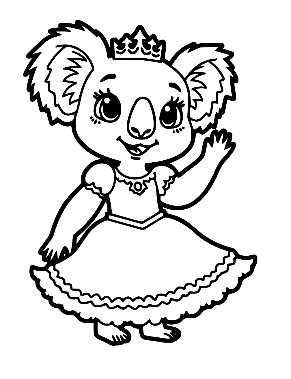 Coloriage Princesse Koala