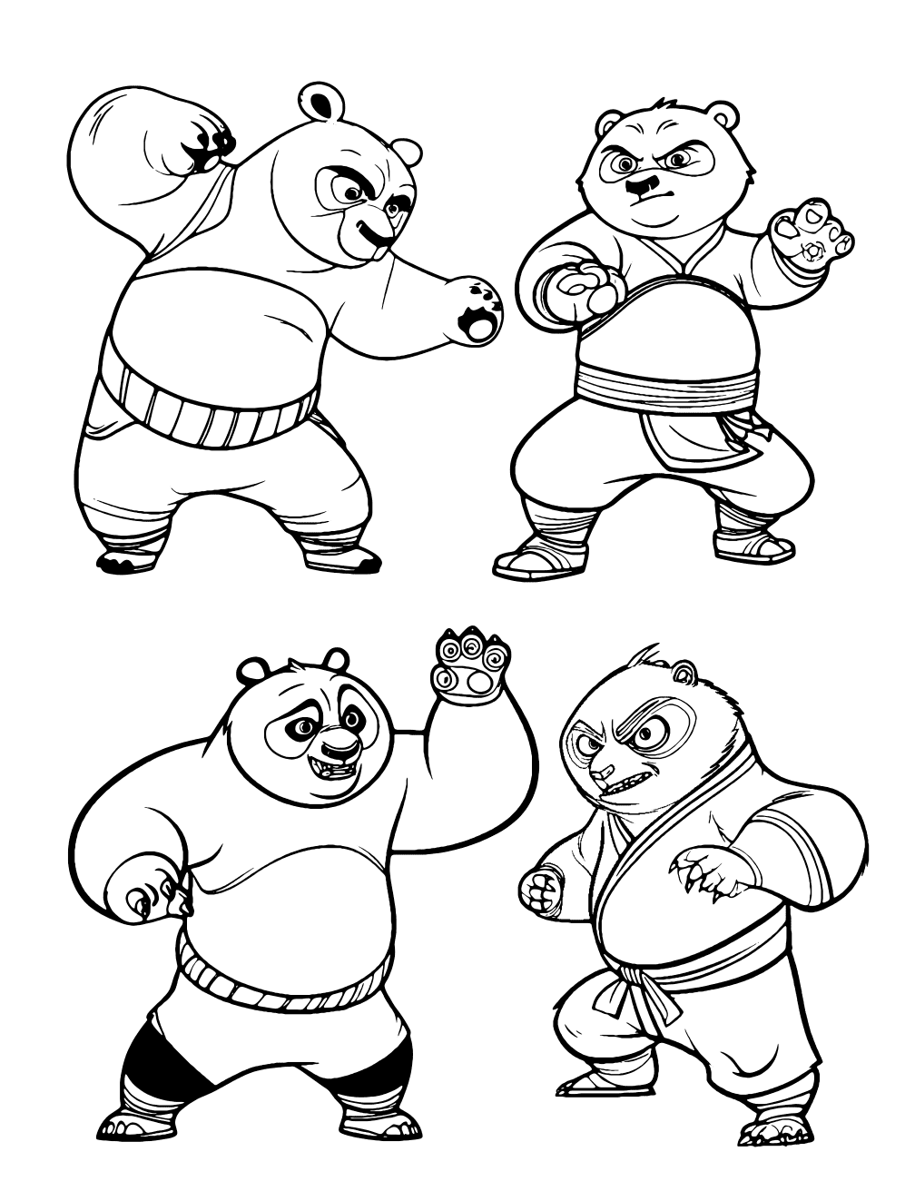 Kung Fu Panda Coloring Page