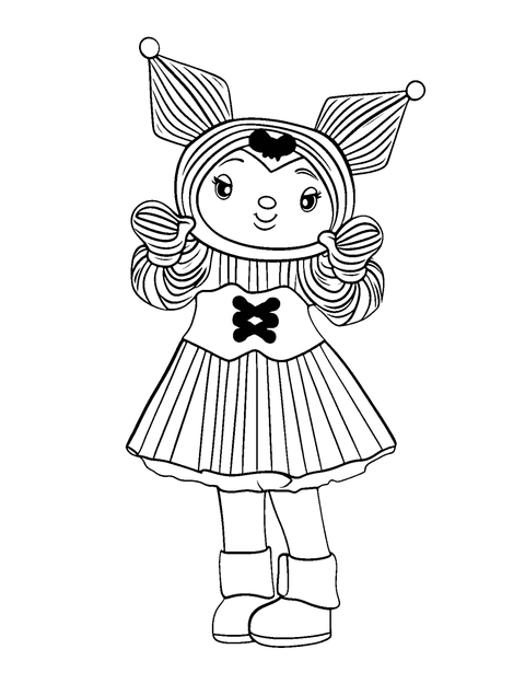 Llamada Kuromi coloring page