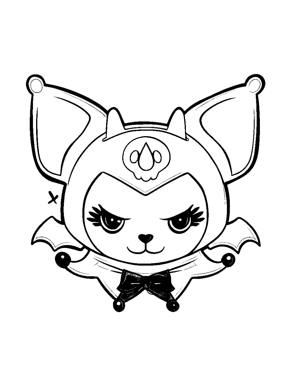 Dibujo de Cara De Kuromi para colorear