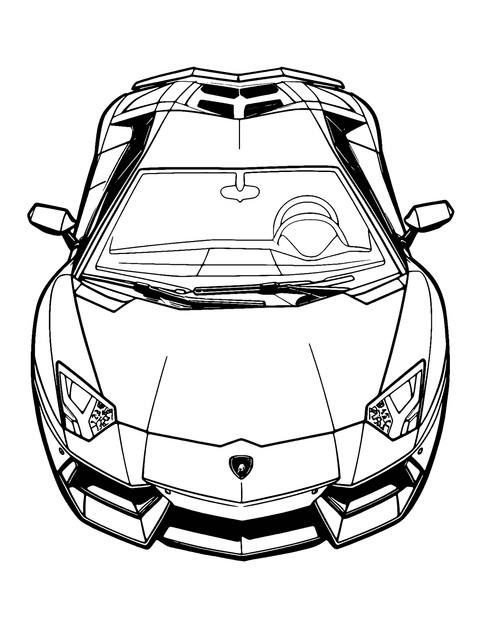 Lamborghini Aventador Ausmalbild