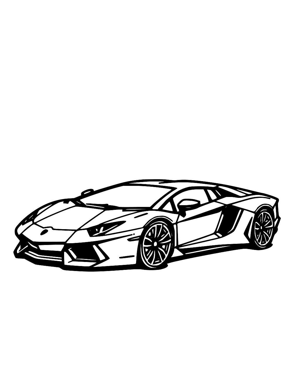 Lamborghini Auto Kleurplaat