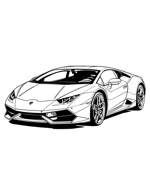 Lamborghini Huracan Ausmalbild