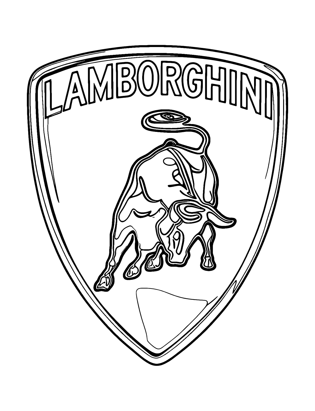 Lamborghini Logo Coloring Page