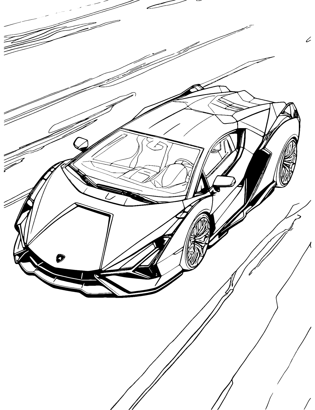 Lamborghini Sian omalovánka