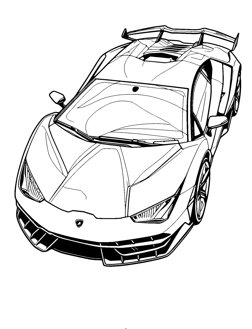 Lamborghini Svj Coloring Page