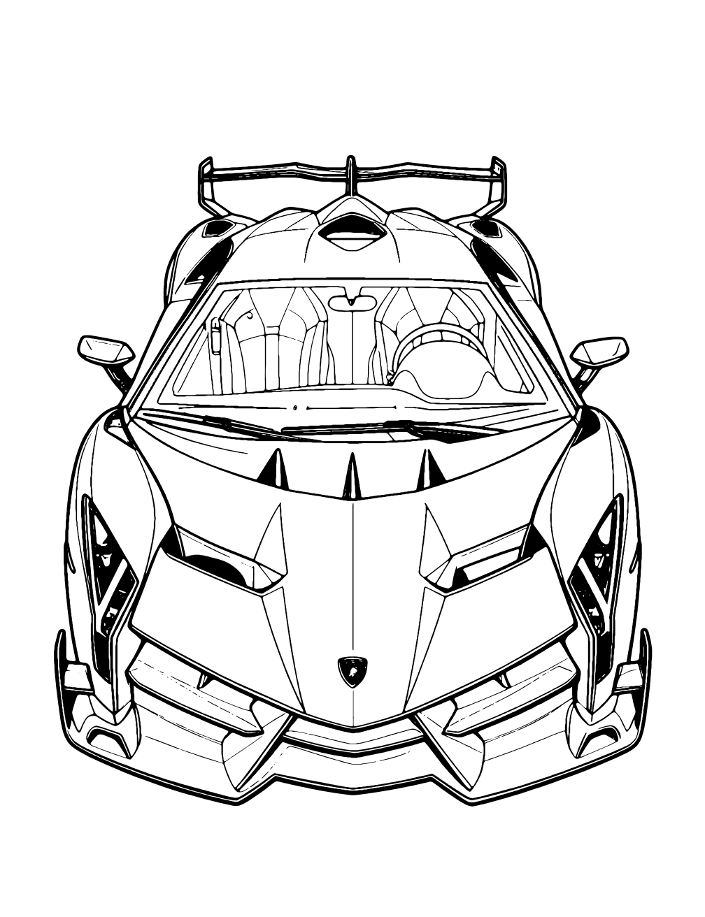 Lamborghini Veneno Coloring Page