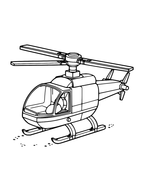 Lego Helicopter coloring page