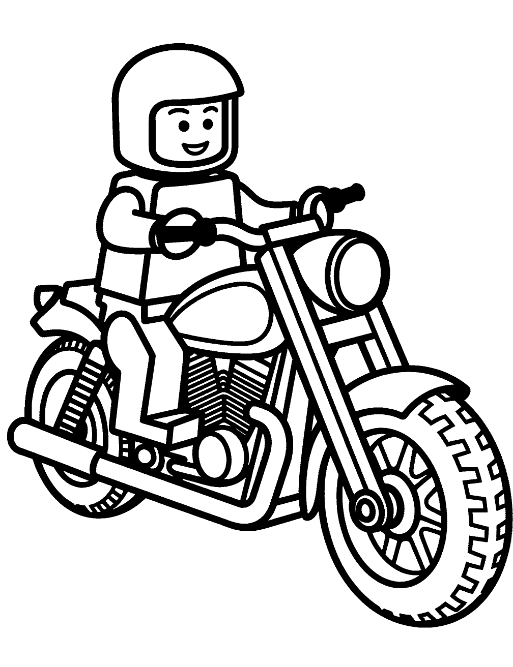 Moto Lego Disegno da Colorare