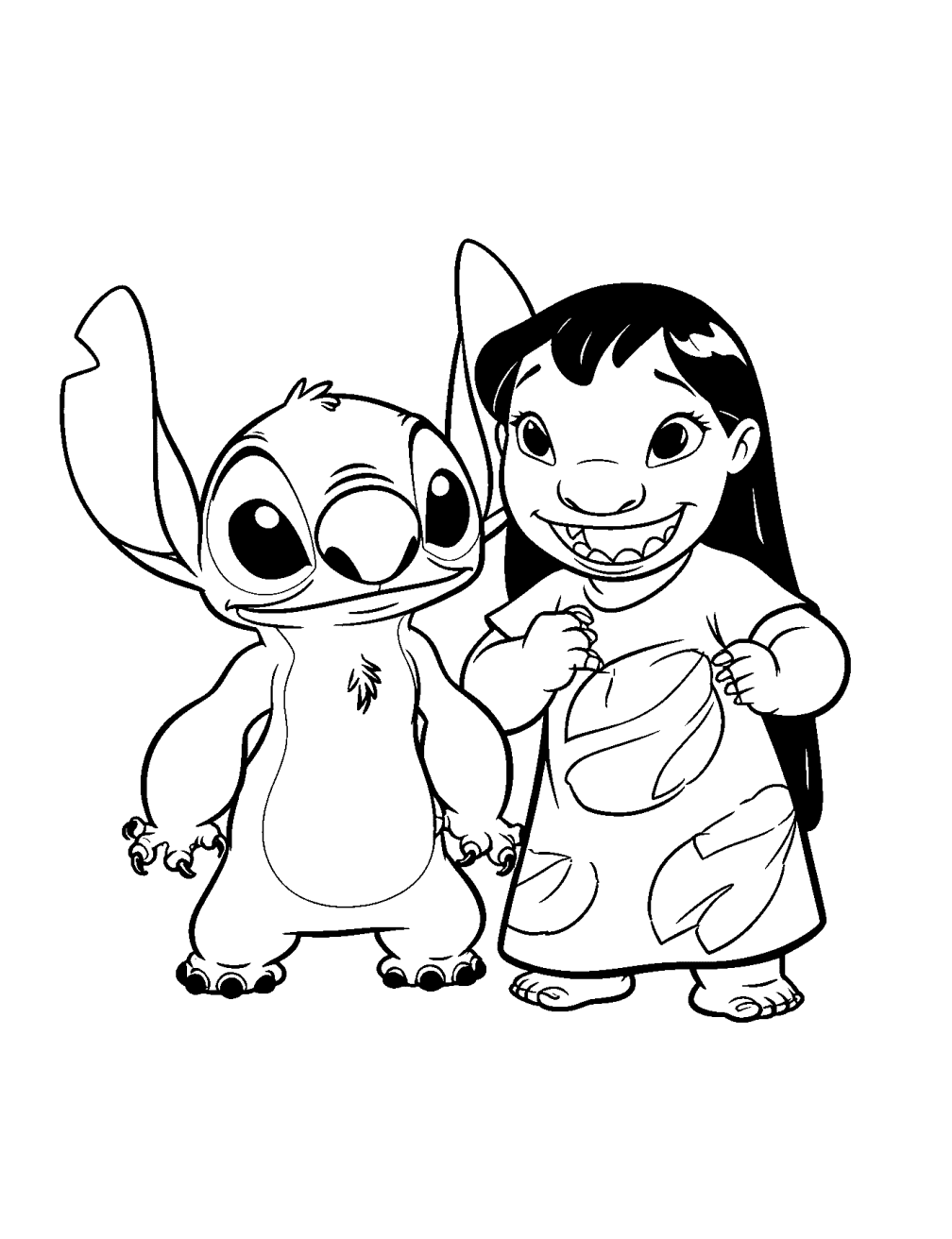 Dibujo de Lilo Y Stitch para colorear