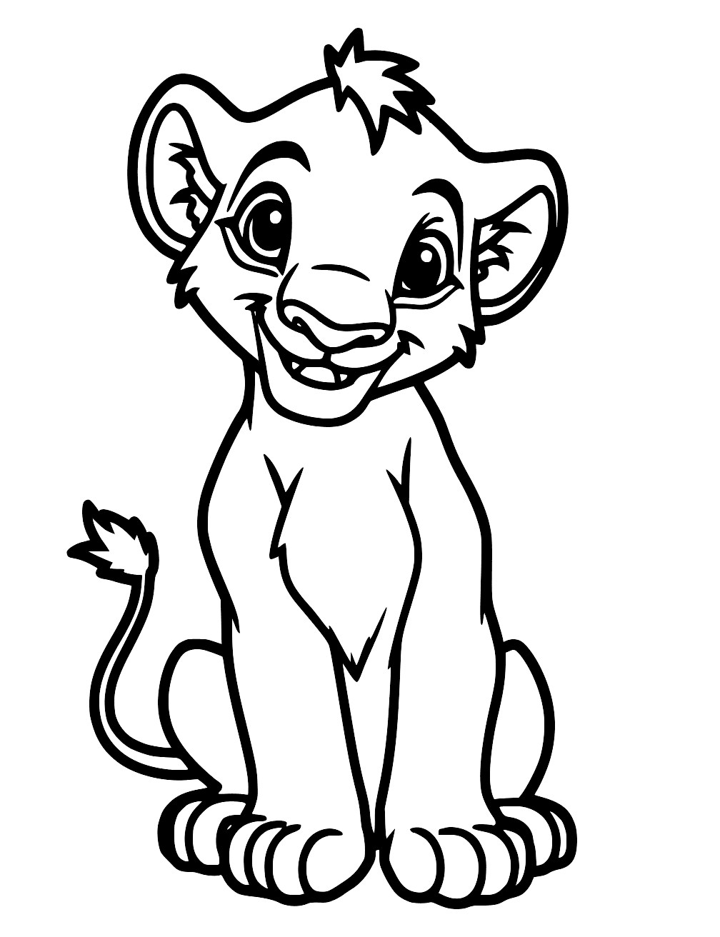 Lion King Simba Coloring Page