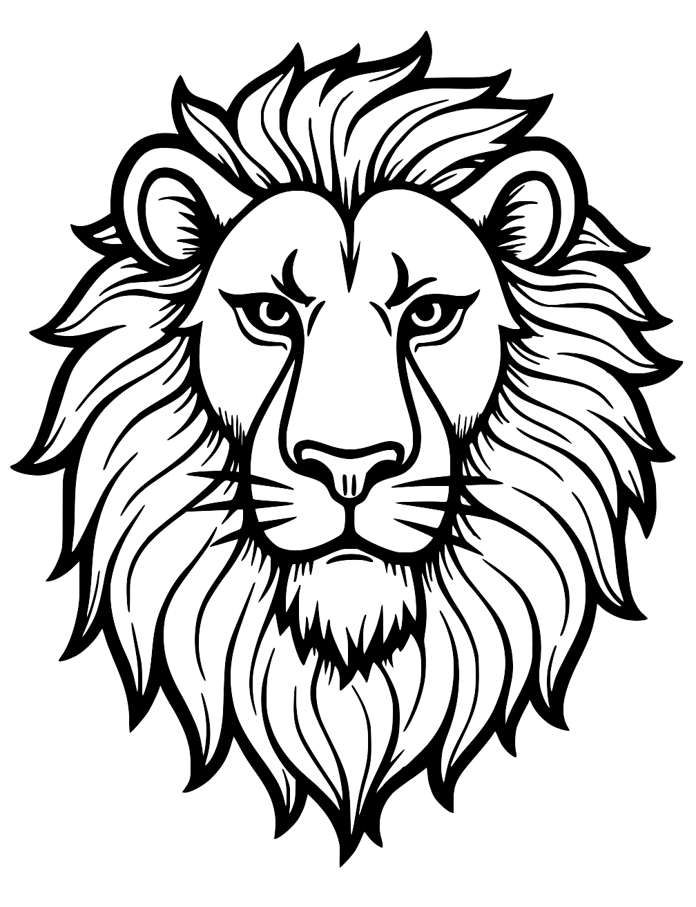 Lion Mask Coloring Page