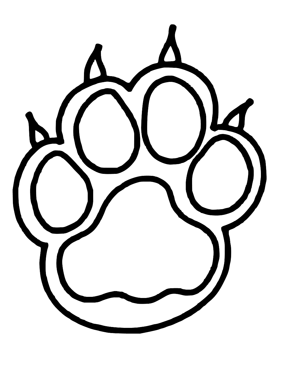 Lion Paw Coloring Page