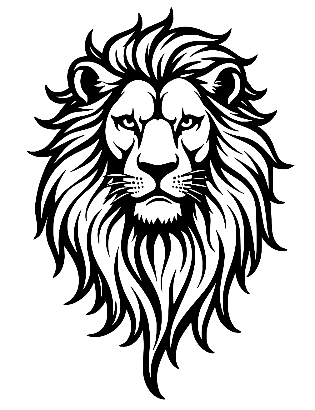 Lion Tattoo Coloring Page