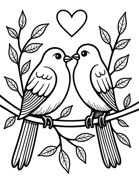 사랑의 새 coloring page