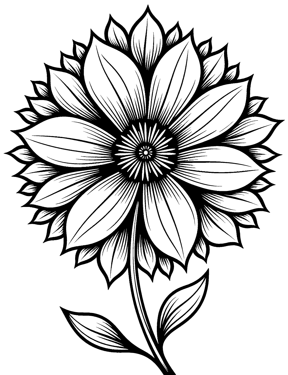 Flor Mandala Desenho para Colorir