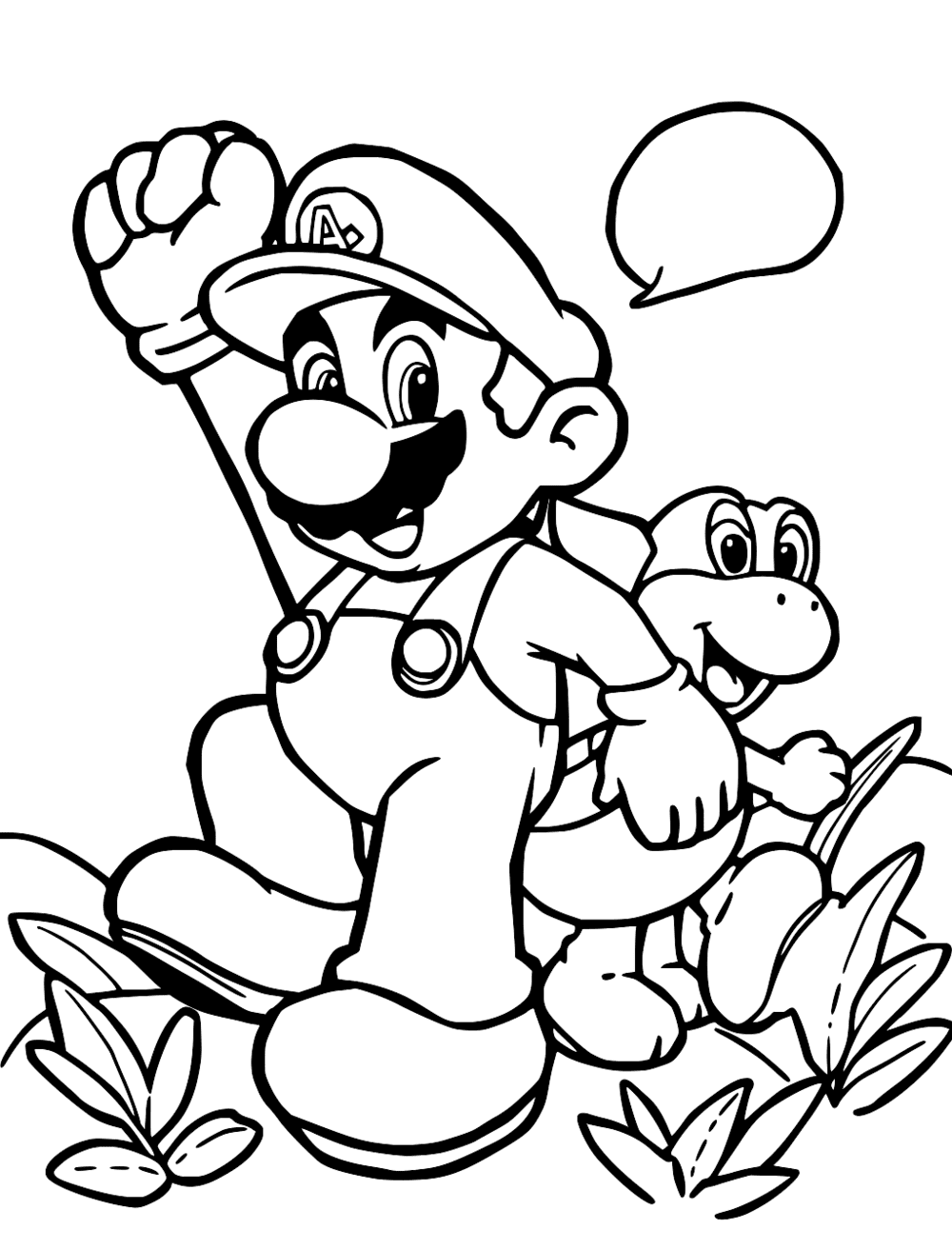 Mario And Friends coloring page