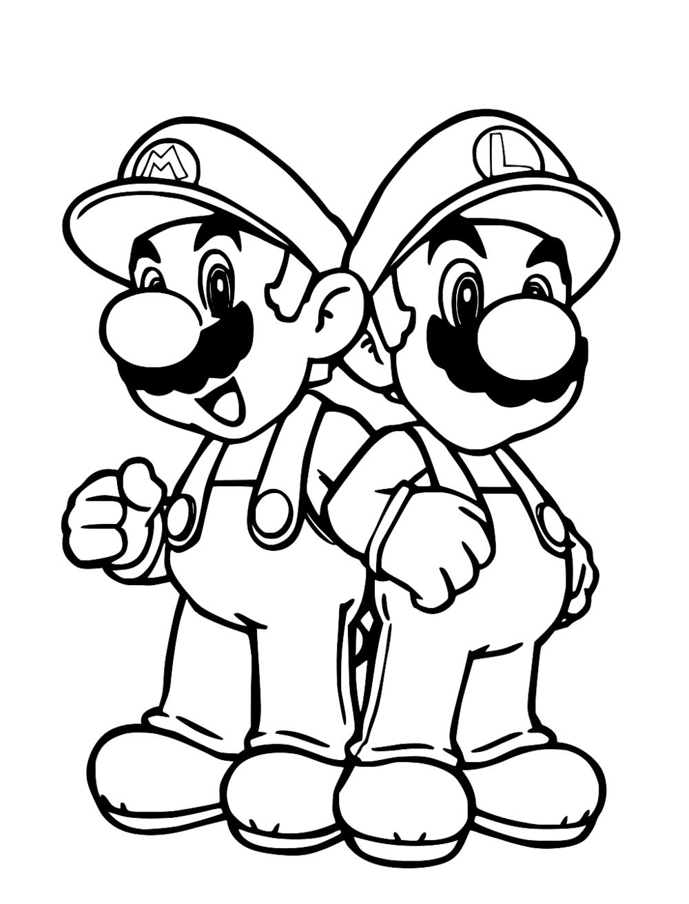 Mario And Luigi coloring page