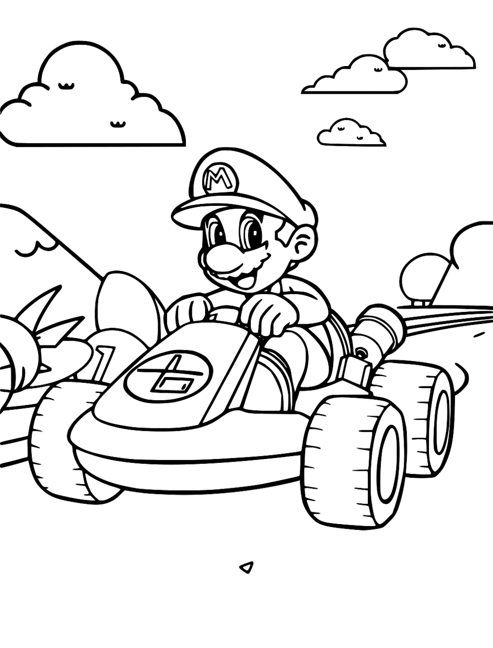 Mario Kart coloring page