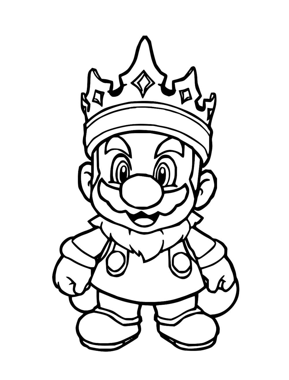 Mario King coloring page