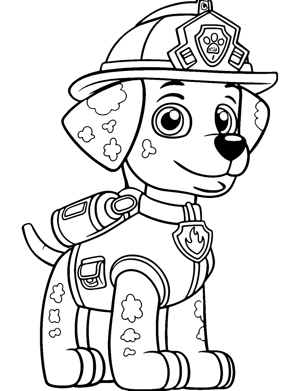 Marshall Paw Patrol Coloring Page