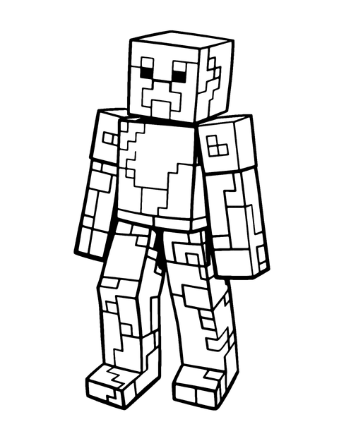 Armadura De Minecraft coloring page