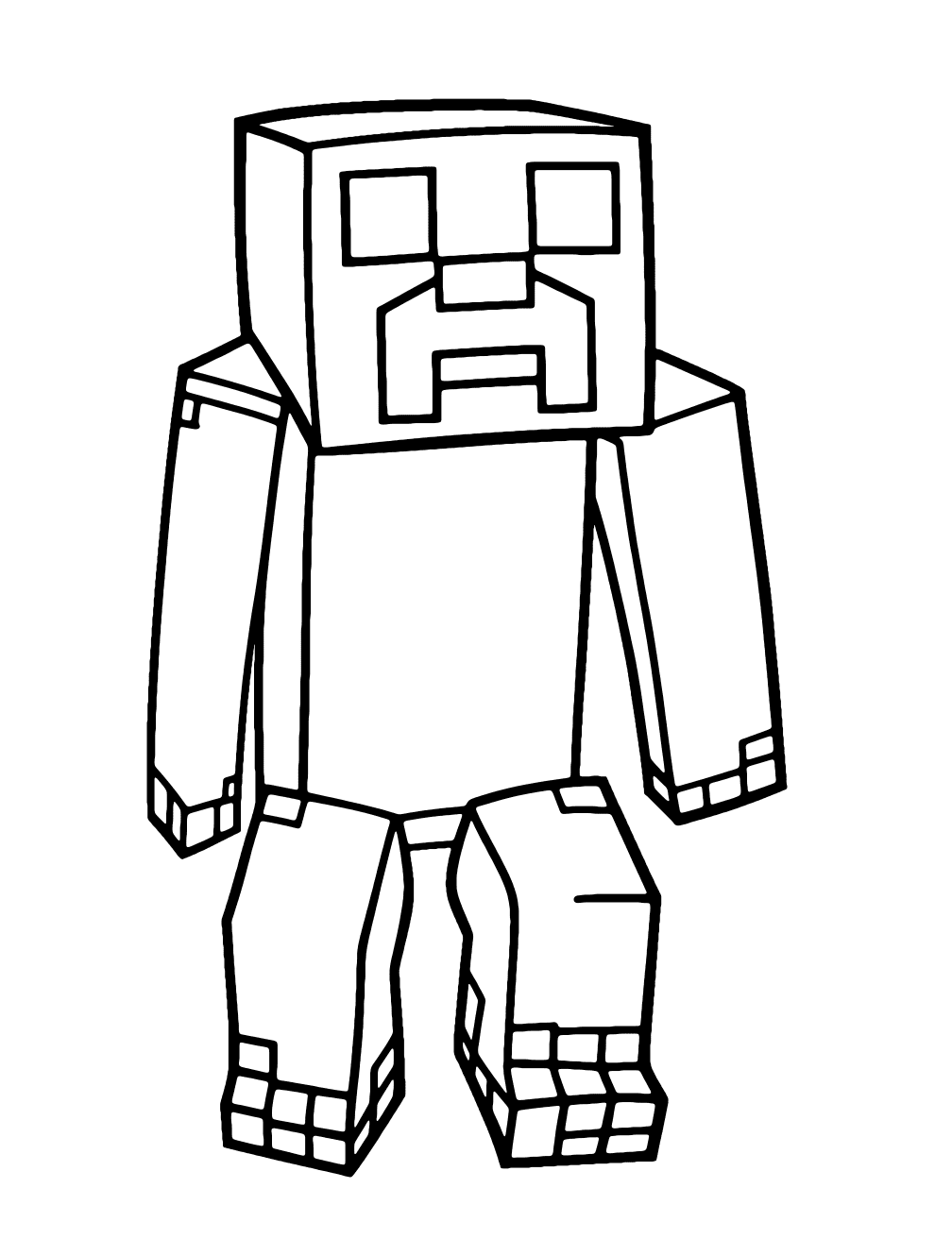 Dibujo de Creeper De Minecraft para colorear