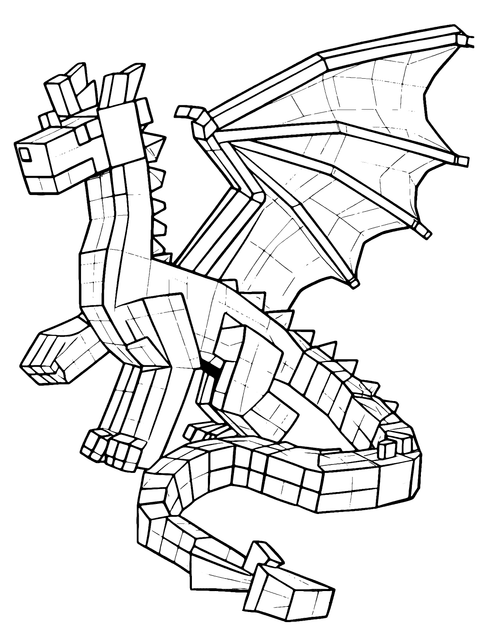 Dragón De Minecraft coloring page