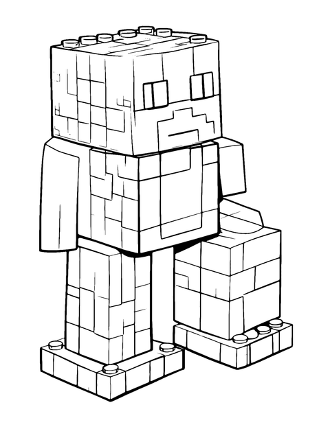 Lego De Minecraft coloring page