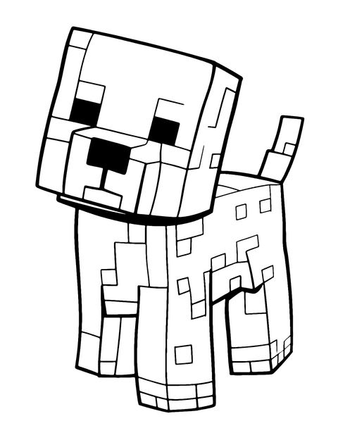 Cachorro De Minecraft coloring page