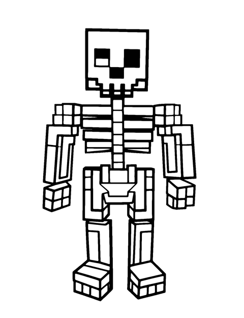 Esqueleto De Minecraft coloring page