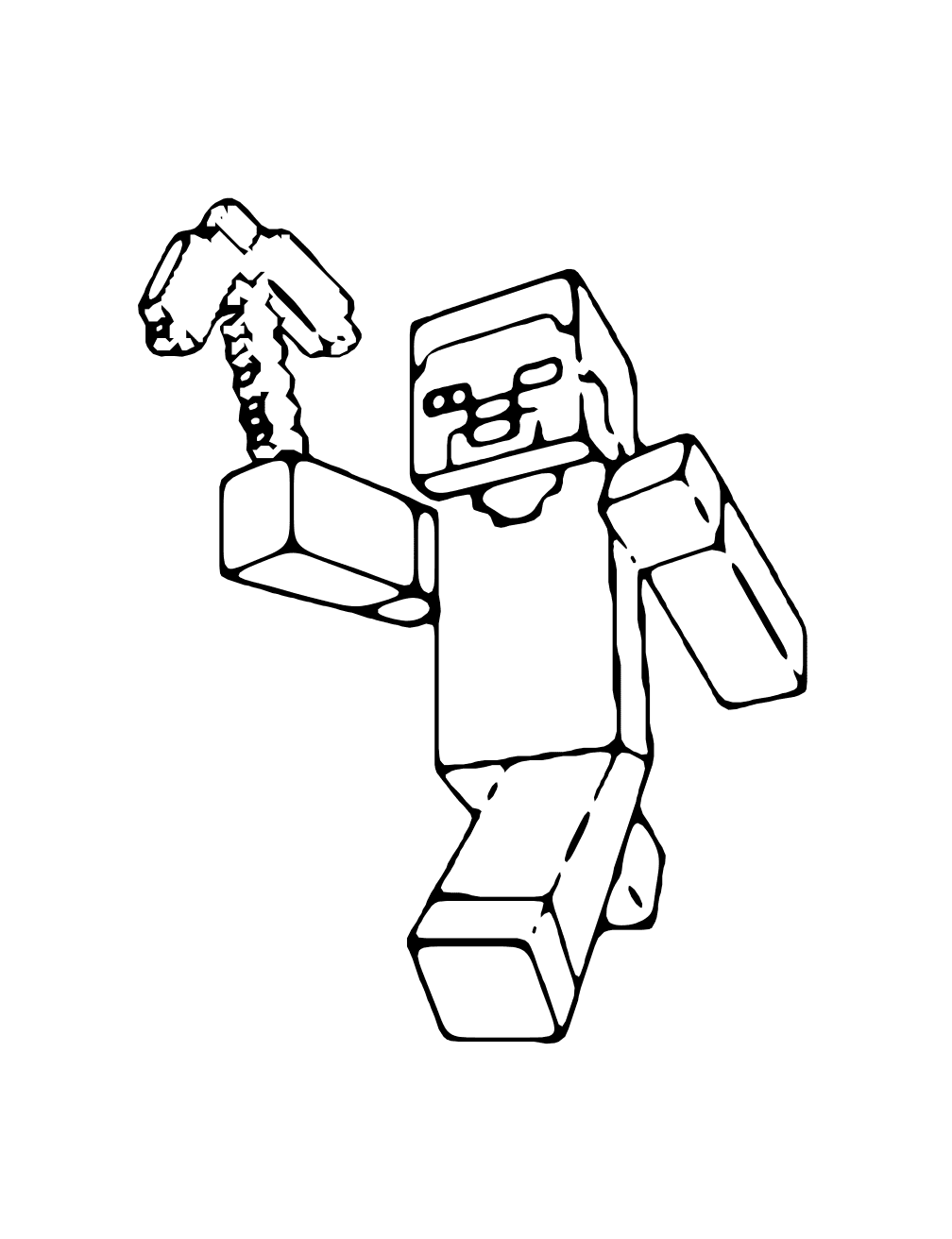 Dibujo de Steve De Minecraft para colorear