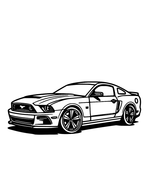 Auto Mustang Disegno Da Colorare 