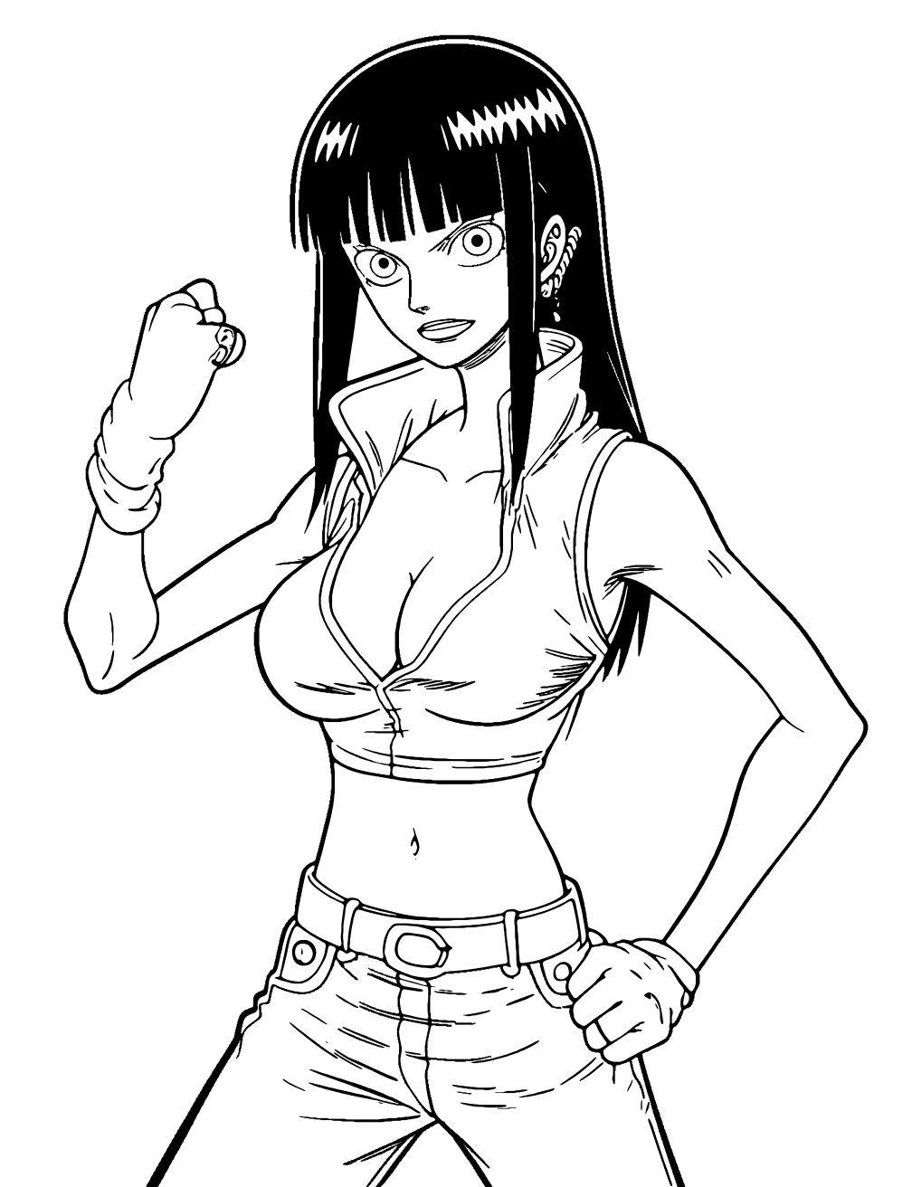 Nico Robin One Piece Színező