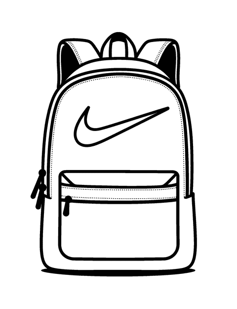 Nike Backpack coloring page