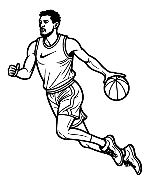 Nike Basketball coloring page