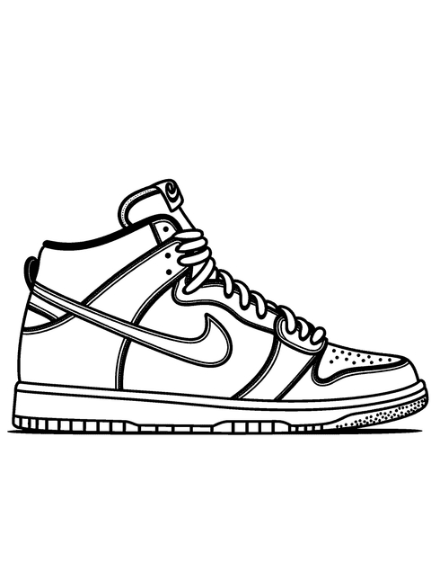 Nike Dunks coloring page