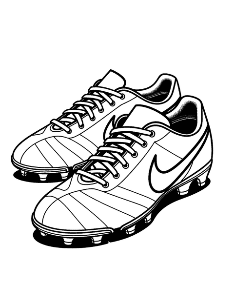 Nike Football Boots coloring page