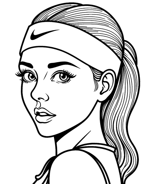 Nike Headband coloring page