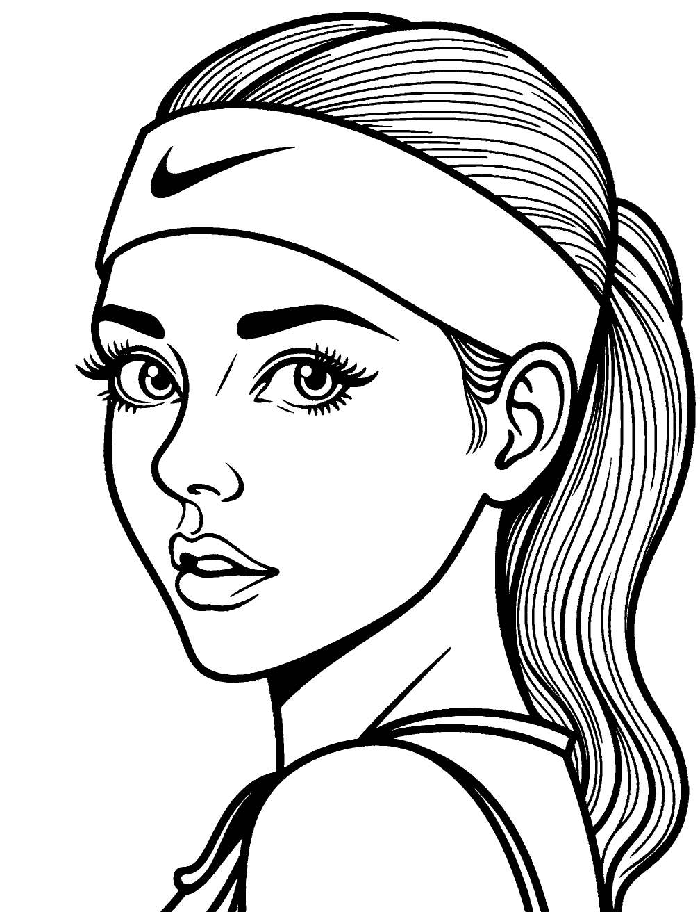 Nike Headband Coloring Page