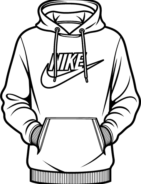 Nike Hoodie coloring page