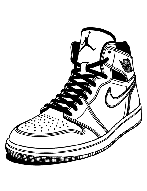 Nike Jordan coloring page