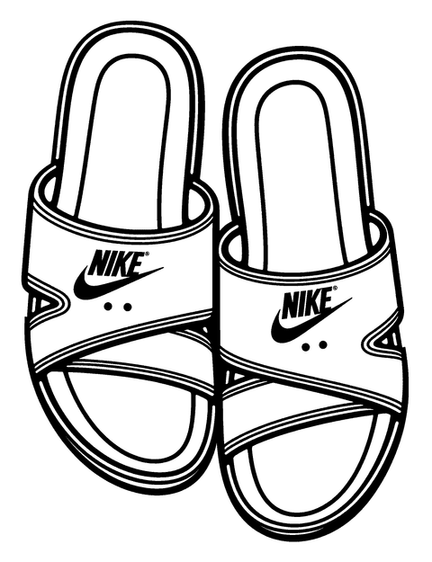 Nike Sandals coloring page